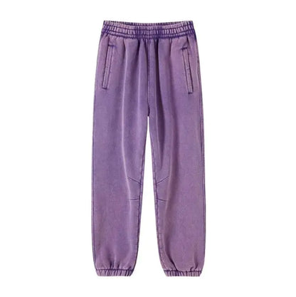 High Street American Retro Washed Distressed Casual Sweatpants