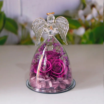 Eternal Rose Gift Box – Angel Glass Cover Decor