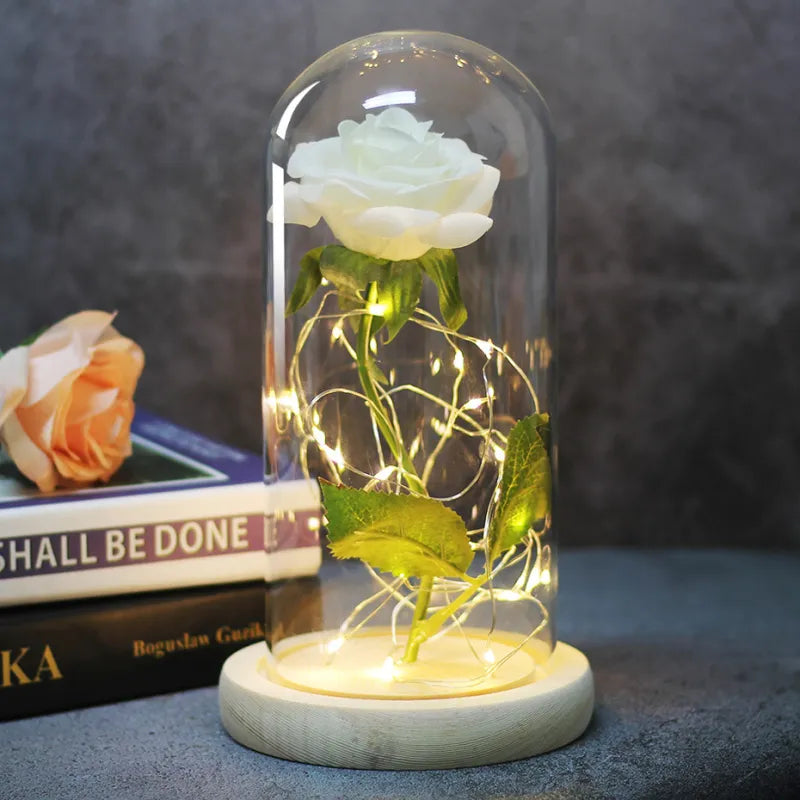 Enchanted LED Glass Rose Decoration