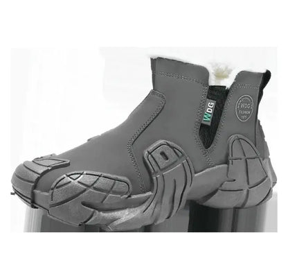 Men's Solid Color Tooling Fleece Lined Martin Boots