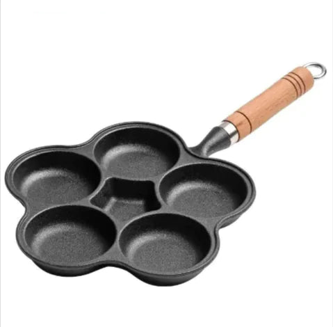 Cast Iron 4-Hole Omelette Pan