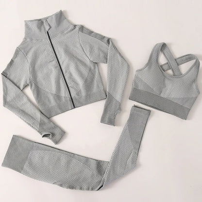 High-Waist 3-Piece Yoga Set