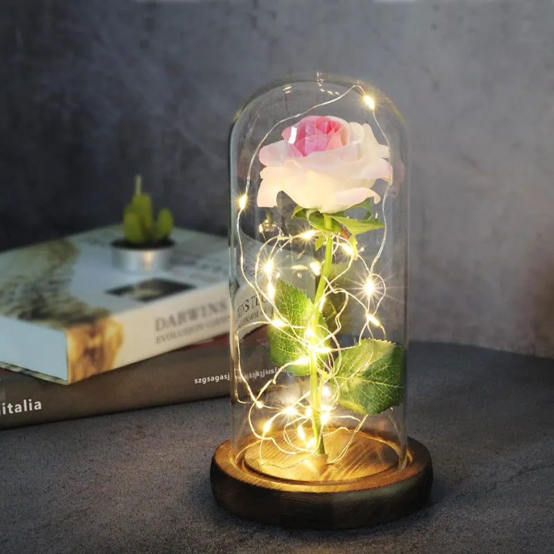 Enchanted LED Glass Rose Decoration