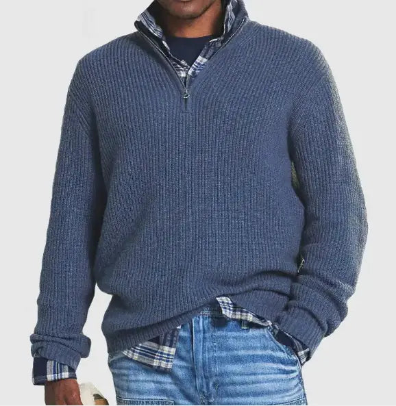 Knitted Sweater w/Zipper