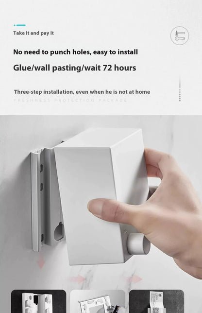 Punch-Free Wall-Mounted Clothesline