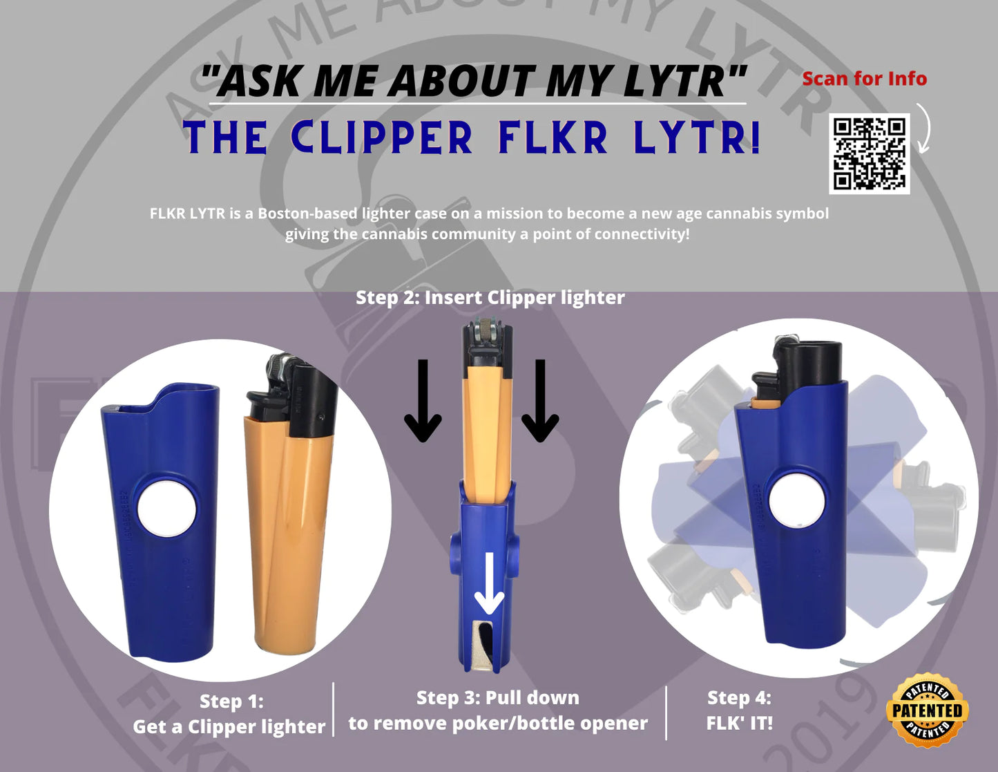 FLKR LYTR® Fidget Spinner Lighter Case Limited Edition "Trump Mug Shot" for Clipper Lighter® Case - $11.99