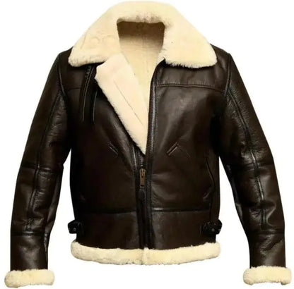 Men's Winter Leather Fur Coat