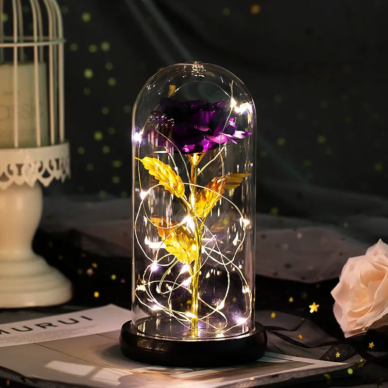 Enchanted LED Glass Rose Decoration