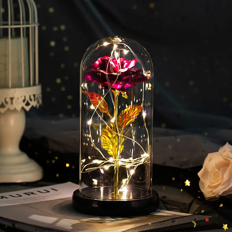 Enchanted LED Glass Rose Decoration