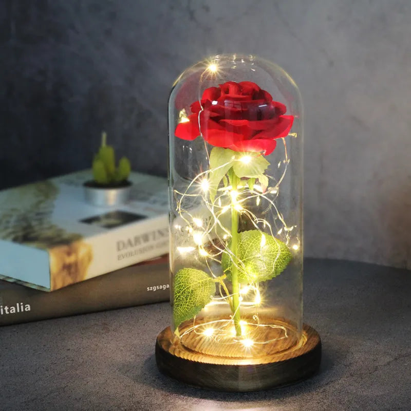 Enchanted LED Glass Rose Decoration