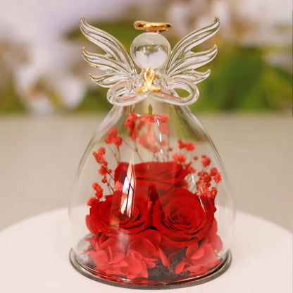 Eternal Rose Gift Box – Angel Glass Cover Decor