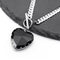 Women's Silver Glass Love Pendant Chain