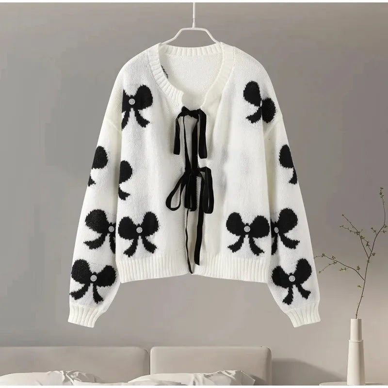 Women's Bow Knitted Cardigan