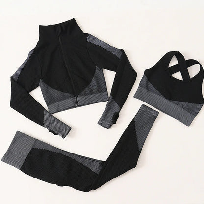 High-Waist 3-Piece Yoga Set