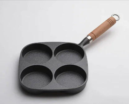 Cast Iron 4-Hole Omelette Pan